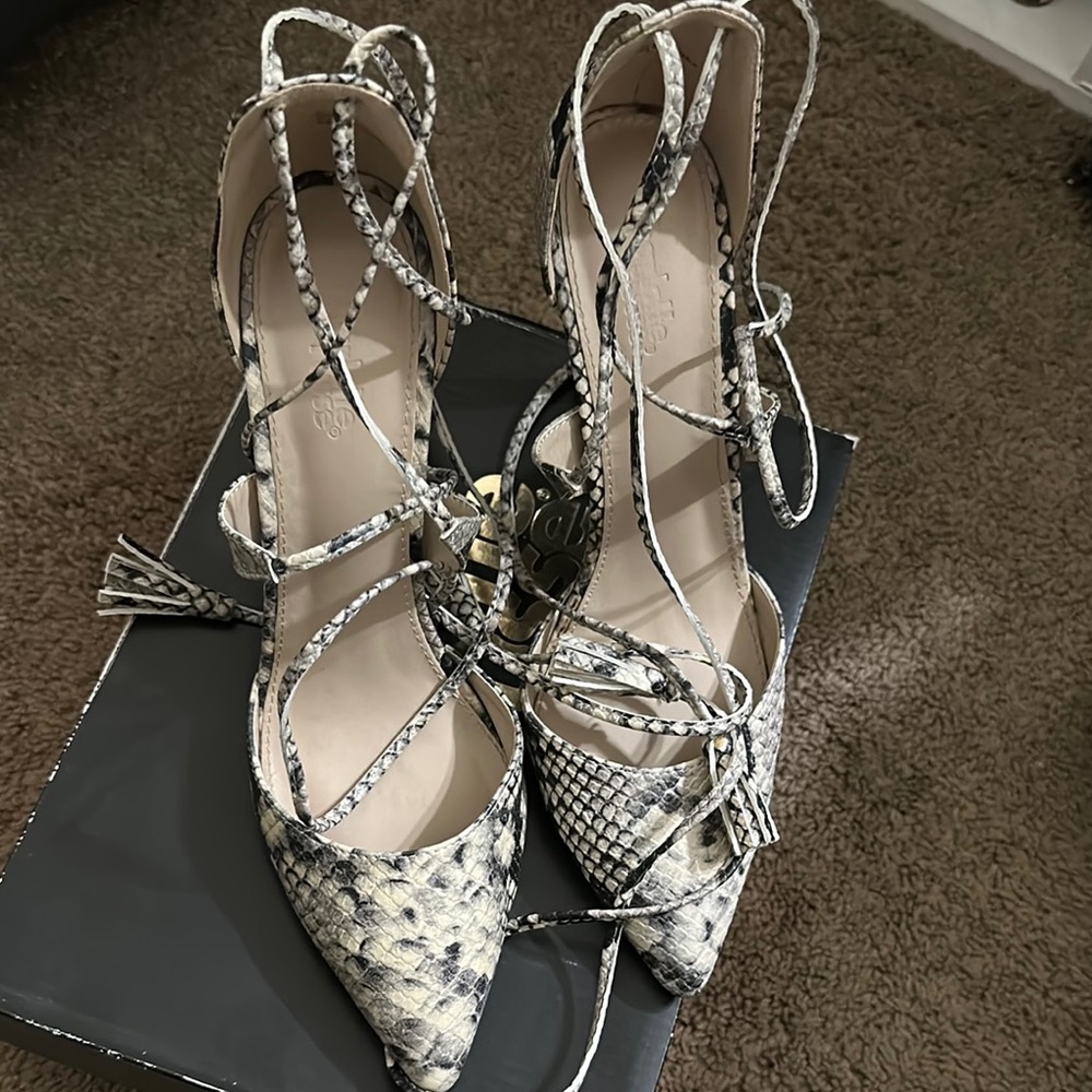 reptile Lace-Up Heels